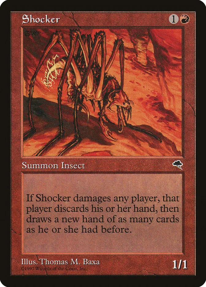 1997 Tempest Shocker rare #204 rare card image
