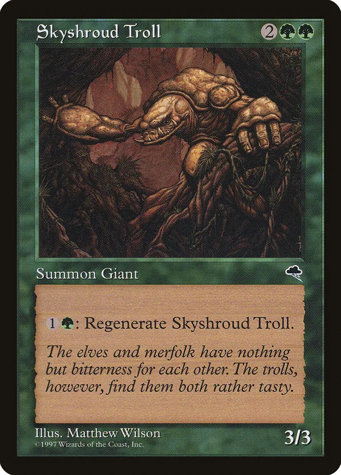 1997 Tempest Skyshroud Troll common #257 common card image