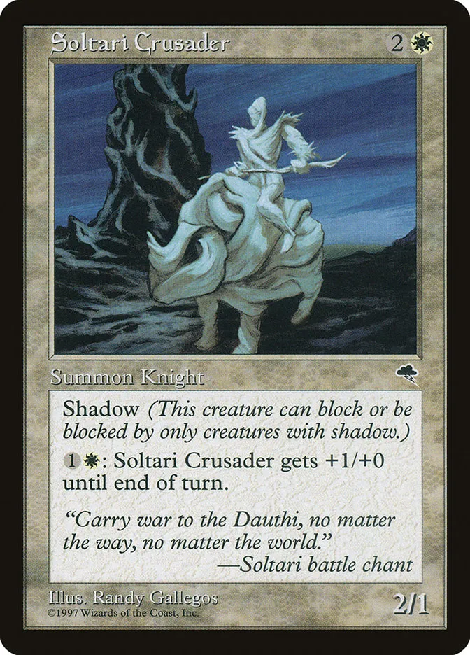 1997 Tempest Soltari Crusader uncommon #41 uncommon card image