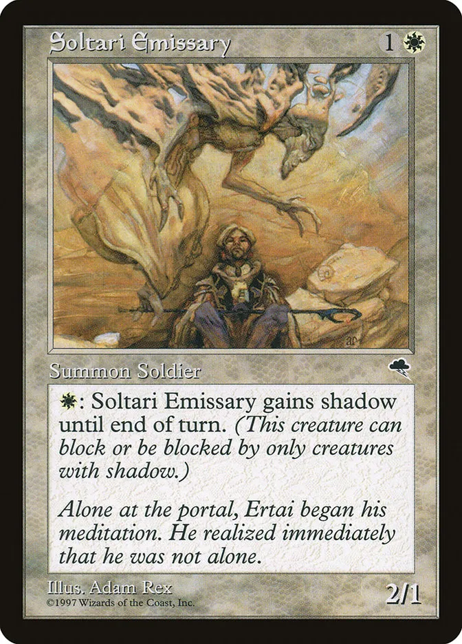 1997 Tempest Soltari Emissary #42 rare card image