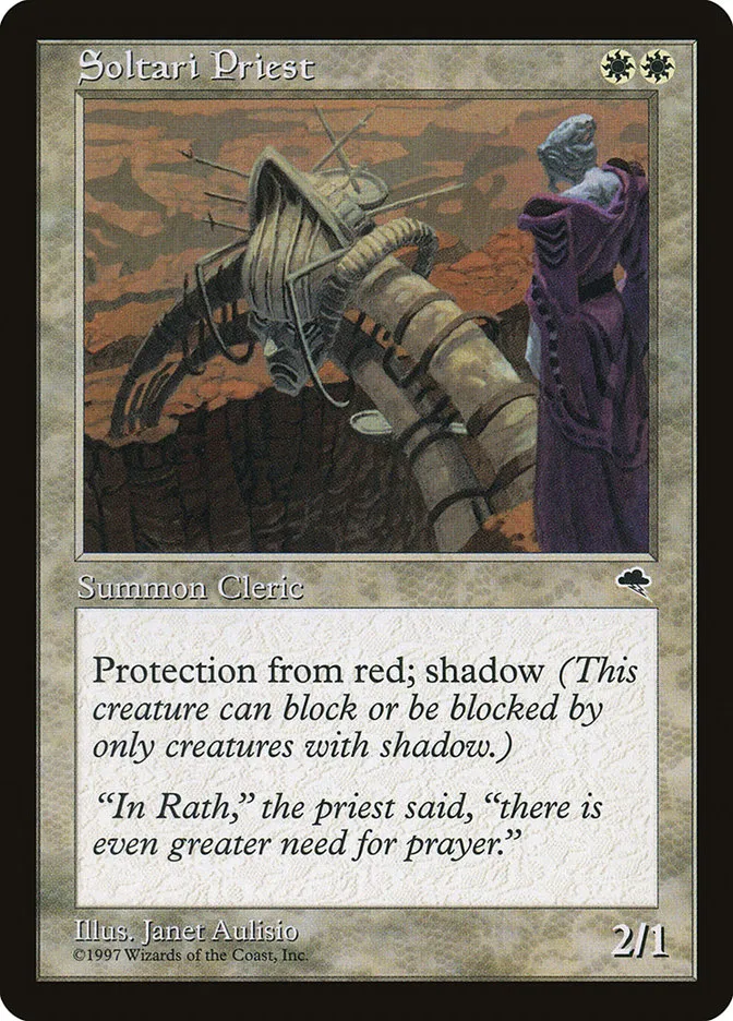 1997 Tempest Soltari Priest uncommon #46 uncommon card image
