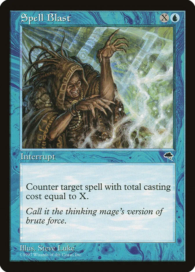 1997 Tempest Spell Blast common #89 common card image