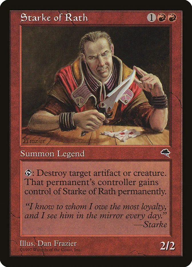 1997 Tempest Starke of Rath rare #205 rare card image