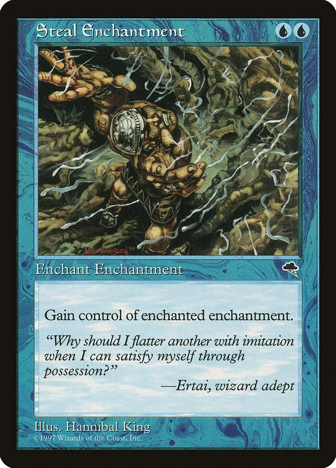 1997 Tempest Steal Enchantment uncommon #90 uncommon card image