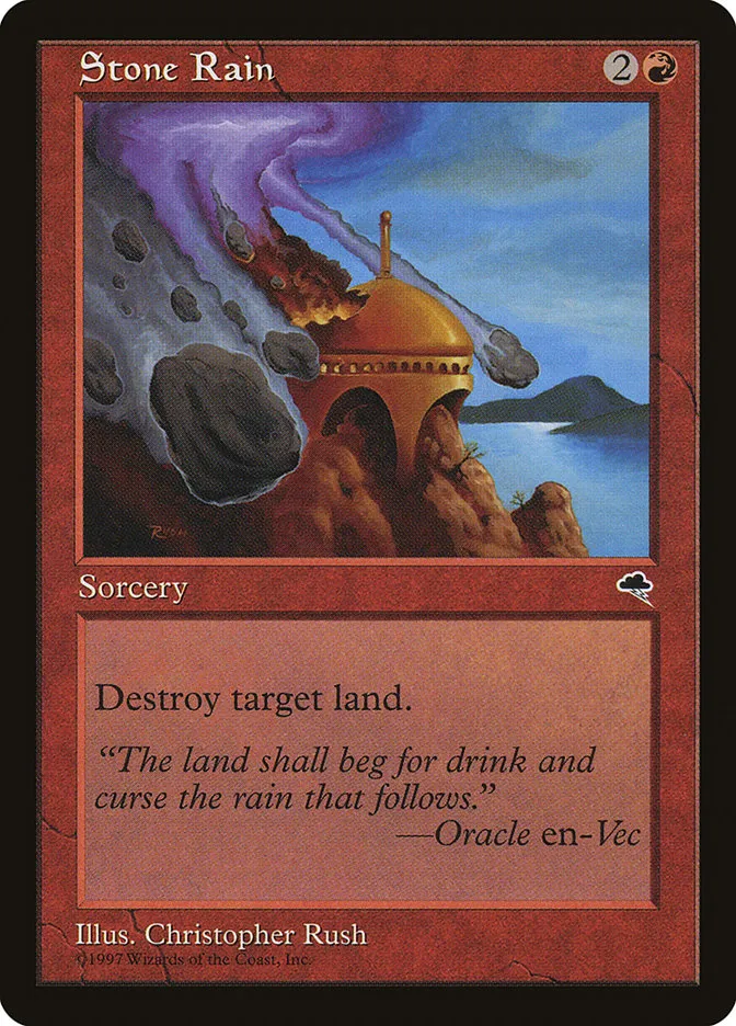 1997 Tempest Stone Rain common #206 common card image