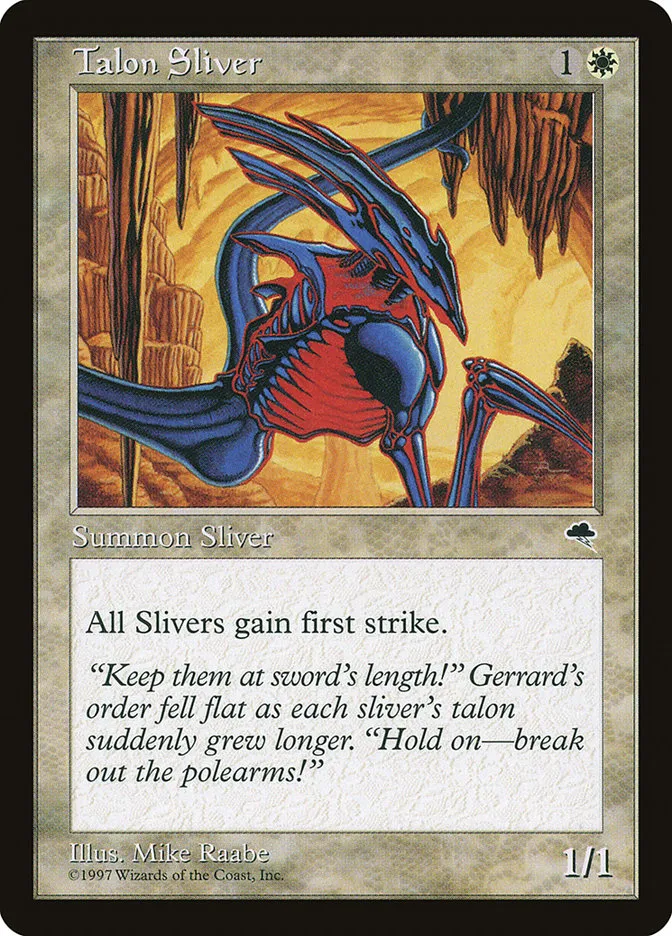 1997 Tempest Talon Sliver common #50 common card image