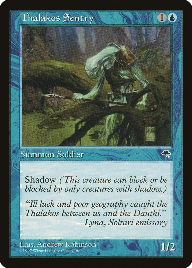 1997 Tempest Thalakos Sentry common #95 common card image