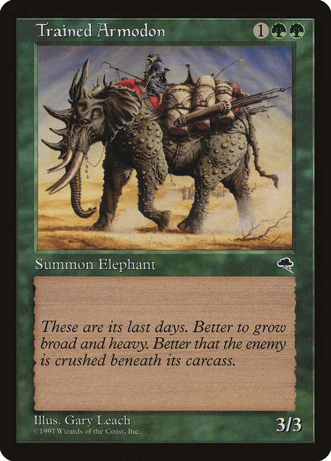 1997 Tempest Trained Armodon common #260 common card image