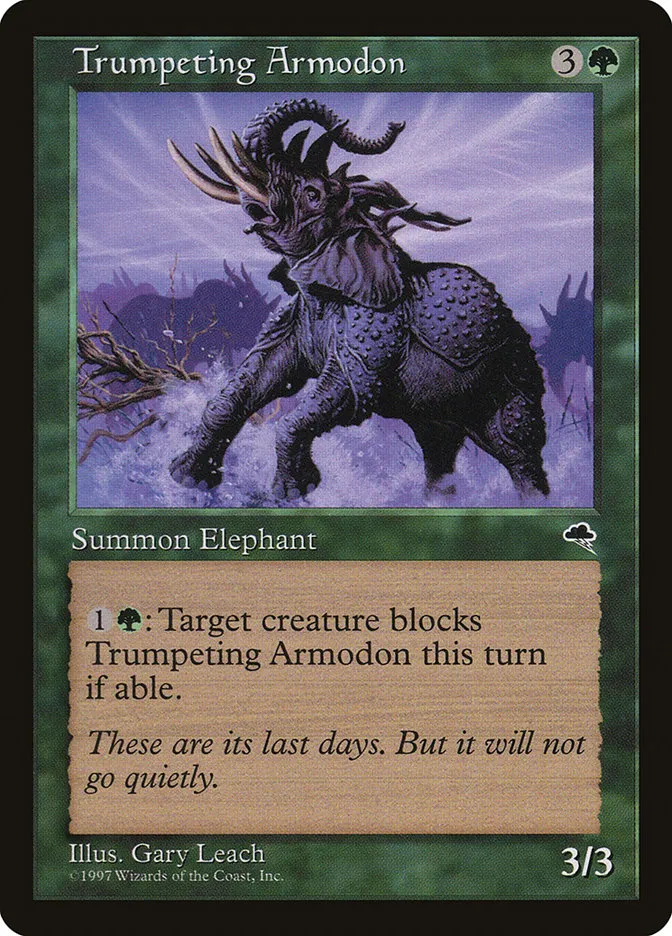 1997 Tempest Trumpeting Armodon uncommon #262 uncommon card image