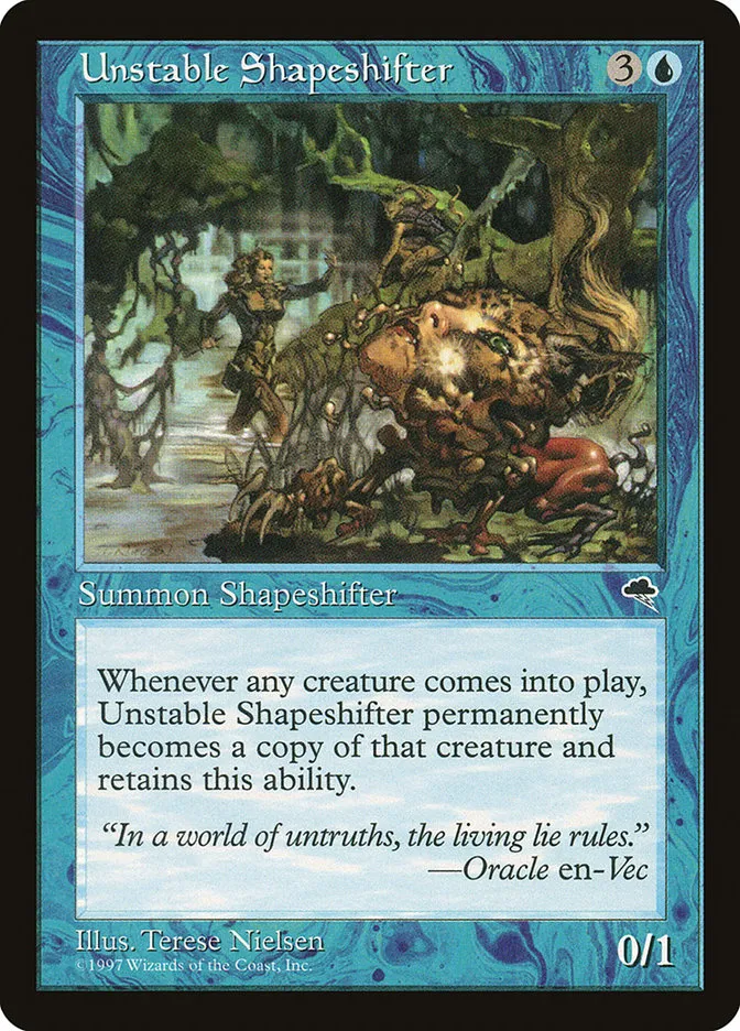 1997 Tempest Unstable Shapeshifter rare #100 rare card image