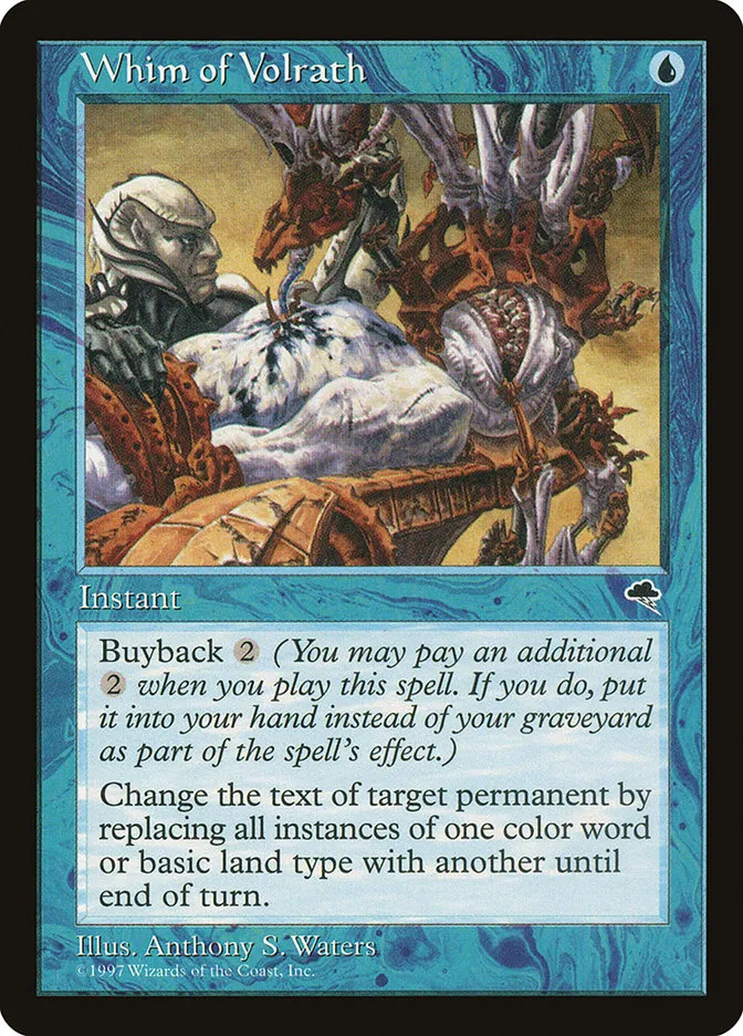 1997 Tempest Whim of Volrath rare #102 rare card image