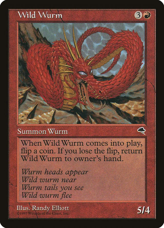 1997 Tempest Wild Wurm uncommon #212 uncommon card image
