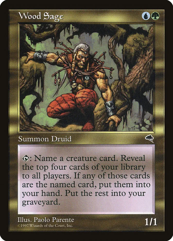 1997 Tempest Wood Sage rare #275 rare card image