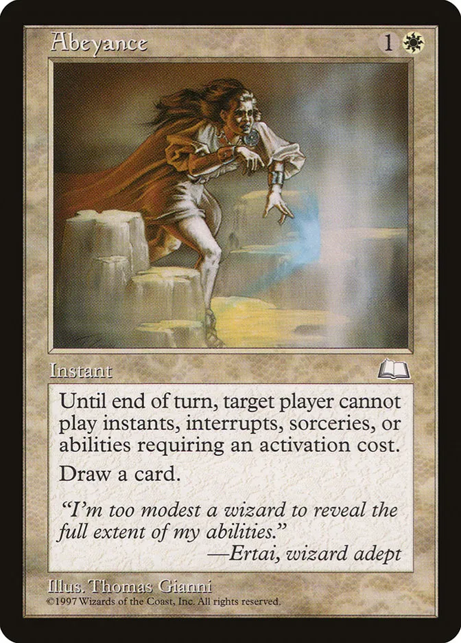 1997 Weatherlight Abeyance rare #1 rare card image