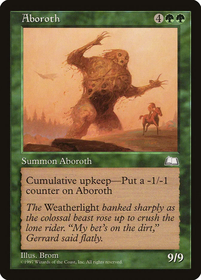 1997 Weatherlight Aboroth rare #117 rare card image