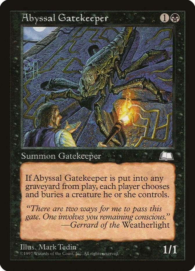 1997 Weatherlight Abyssal Gatekeeper common #59 common card image