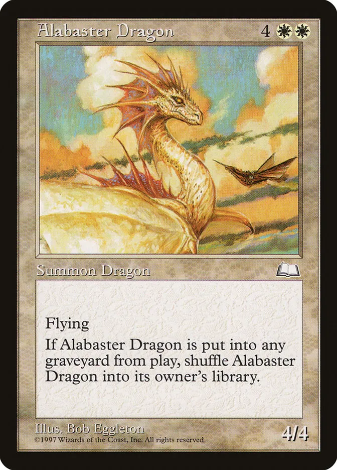 1997 Weatherlight Alabaster Dragon rare #2 rare card image