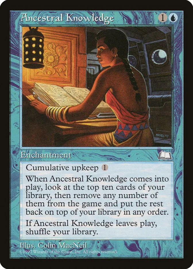 1997 Weatherlight Ancestral Knowledge rare #32 rare card image