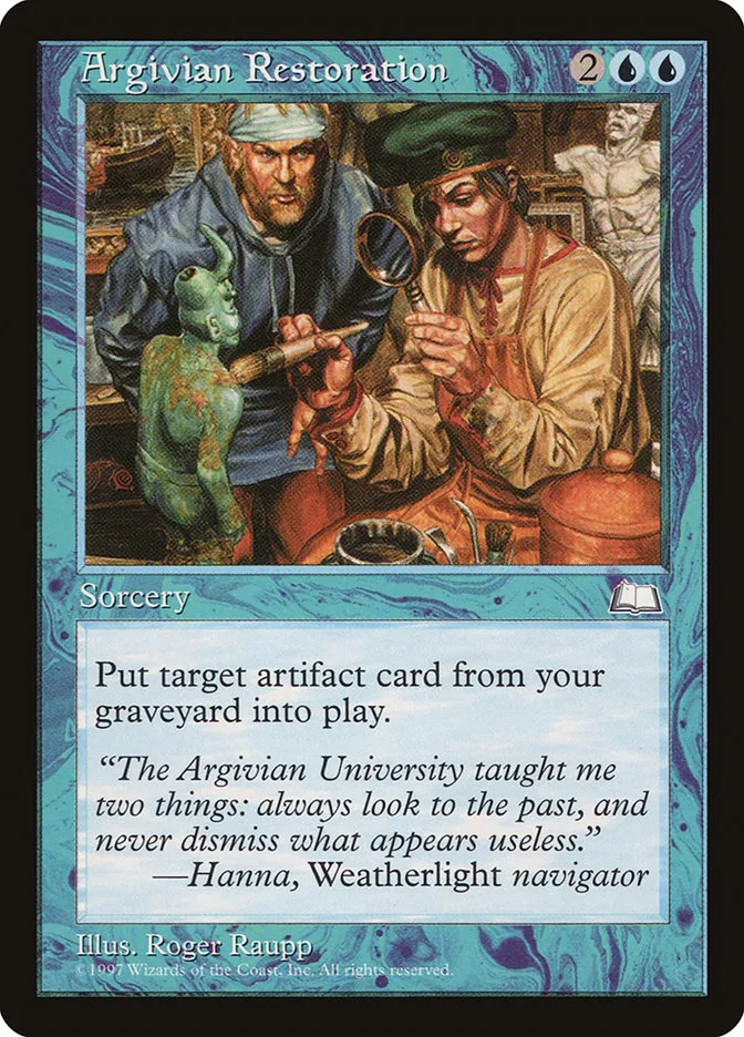 1997 Weatherlight Argivian Restoration uncommon #34 uncommon card image