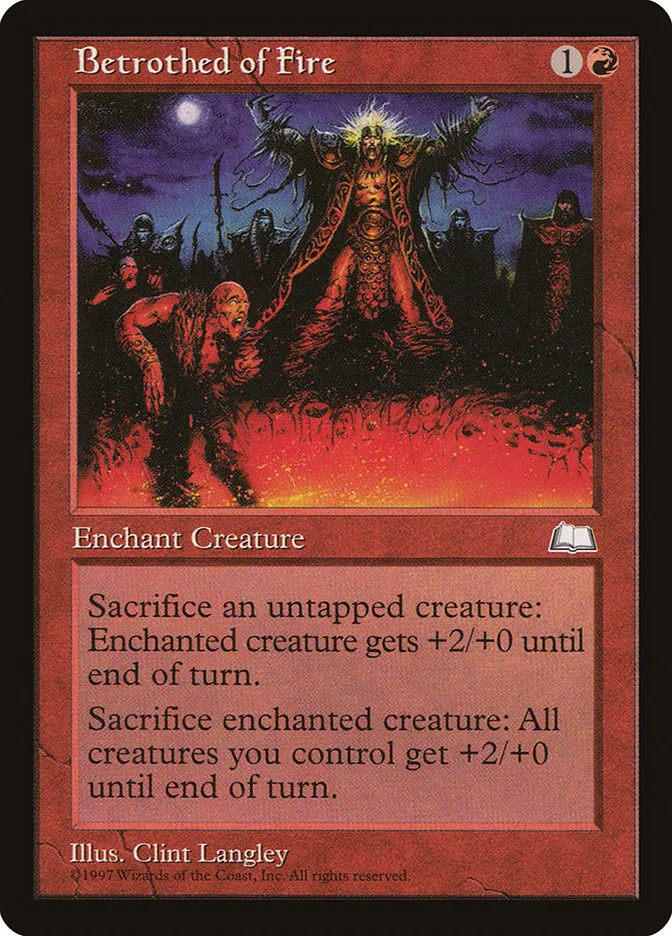 1997 Weatherlight Betrothed of Fire #89 common card image