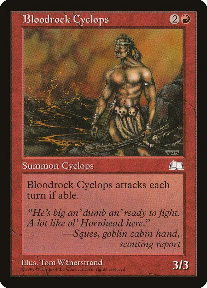 1997 Weatherlight Bloodrock Cyclops #90 common card image