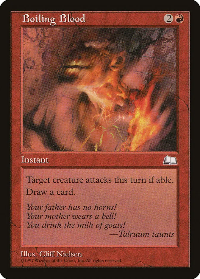 1997 Weatherlight Boiling Blood common #92 common card image