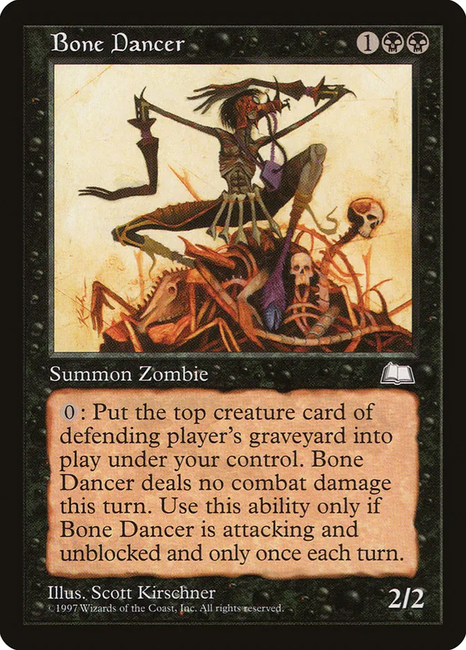1997 Weatherlight Bone Dancer rare #62 rare card image