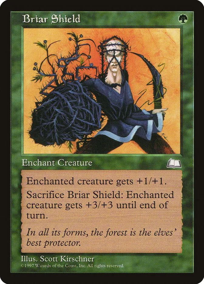 1997 Weatherlight Briar Shield common #121 common card image
