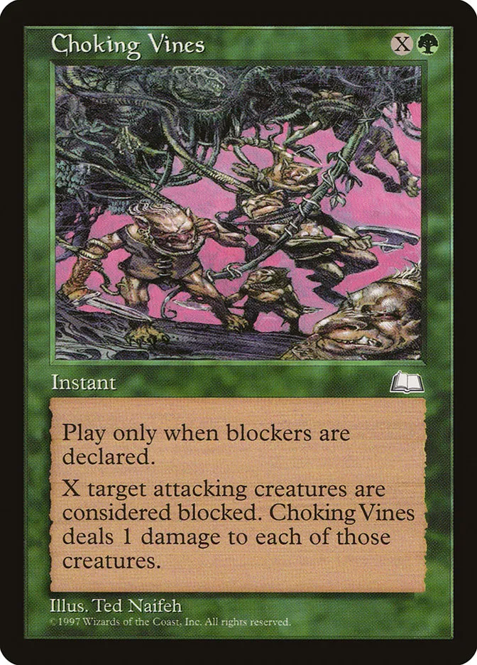 1997 Weatherlight Choking Vines common #123 common card image