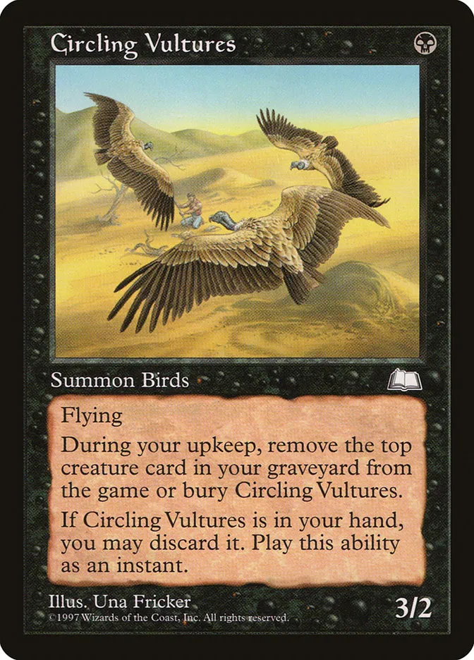 1997 Weatherlight Circling Vultures uncommon #64 uncommon card image