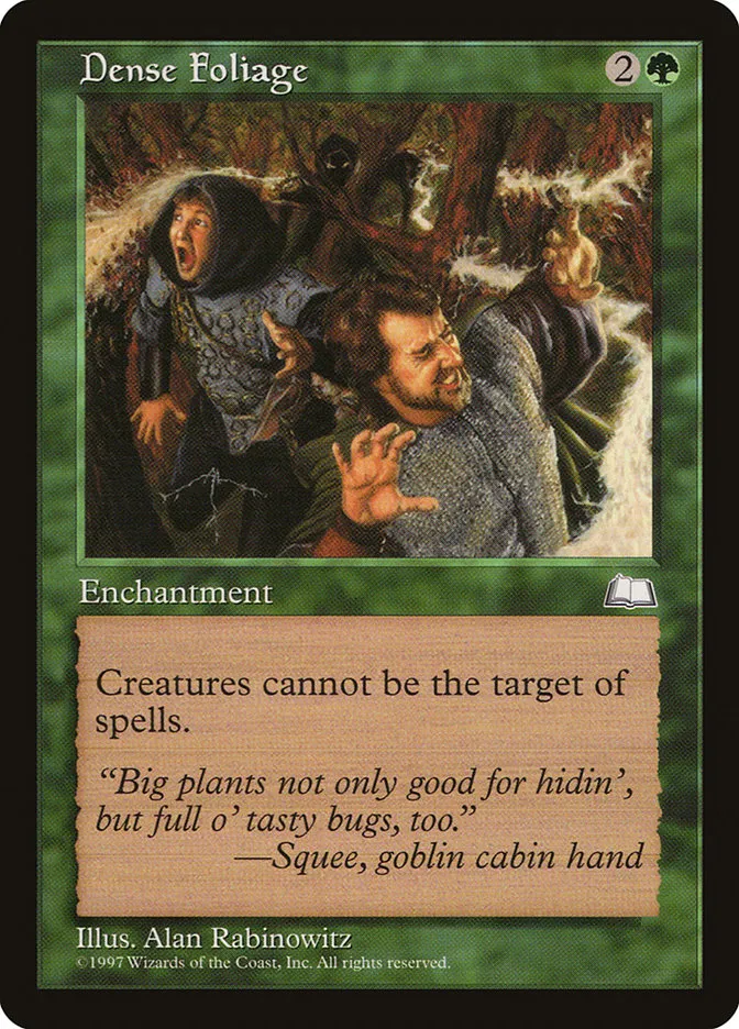 1997 Weatherlight Dense Foliage #124 rare card image
