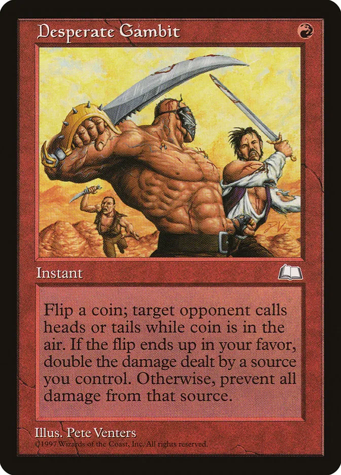 1997 Weatherlight Desperate Gambit uncommon #96 uncommon card image