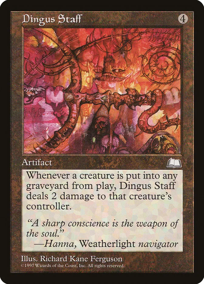 1997 Weatherlight Dingus Staff uncommon #149 uncommon card image