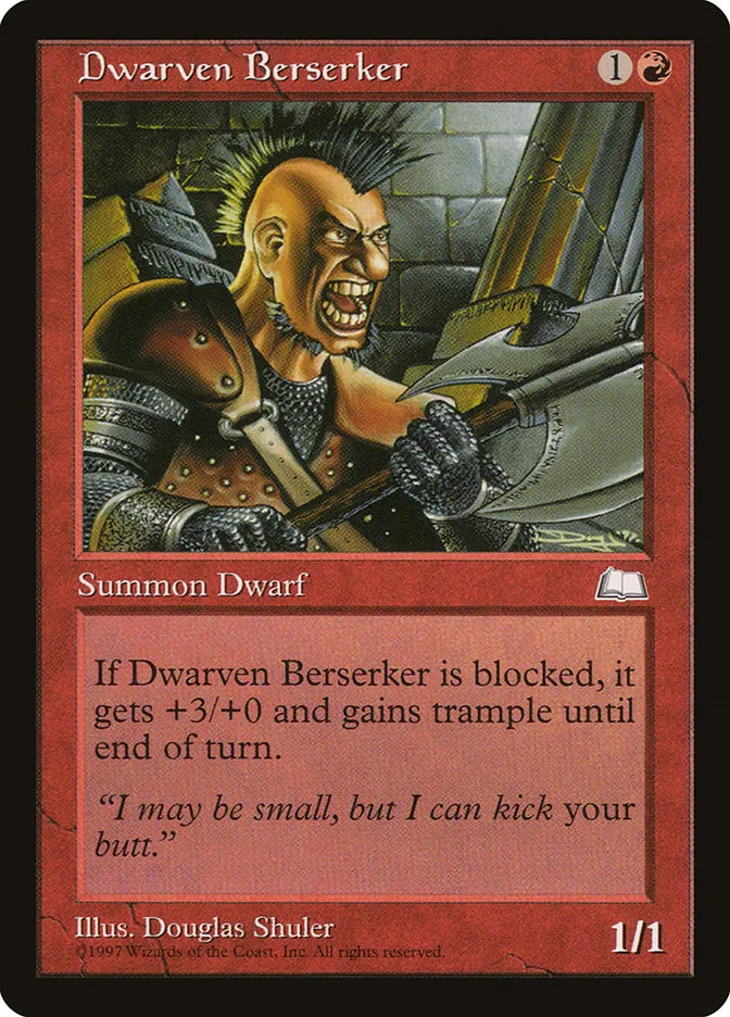 1997 Weatherlight Dwarven Berserker #97 common card image
