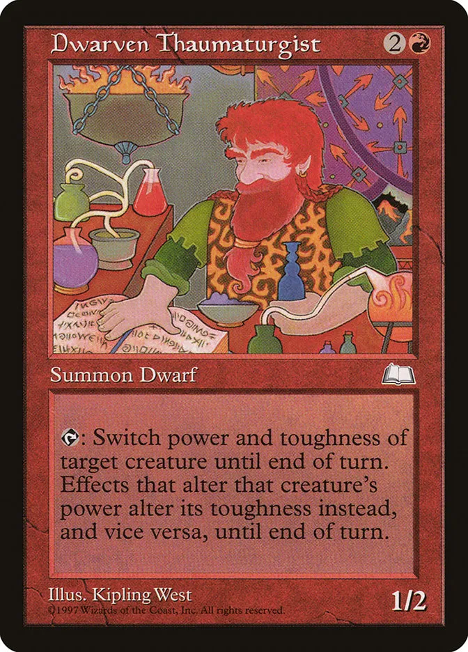 1997 Weatherlight Dwarven Thaumaturgist rare #98 rare card image