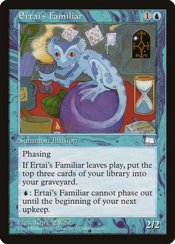 1997 Weatherlight Ertai's Familiar rare #38 rare card image
