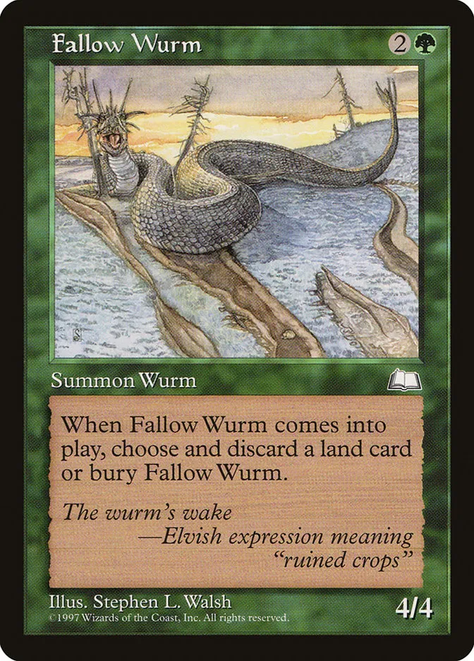 1997 Weatherlight Fallow Wurm uncommon #126 uncommon card image