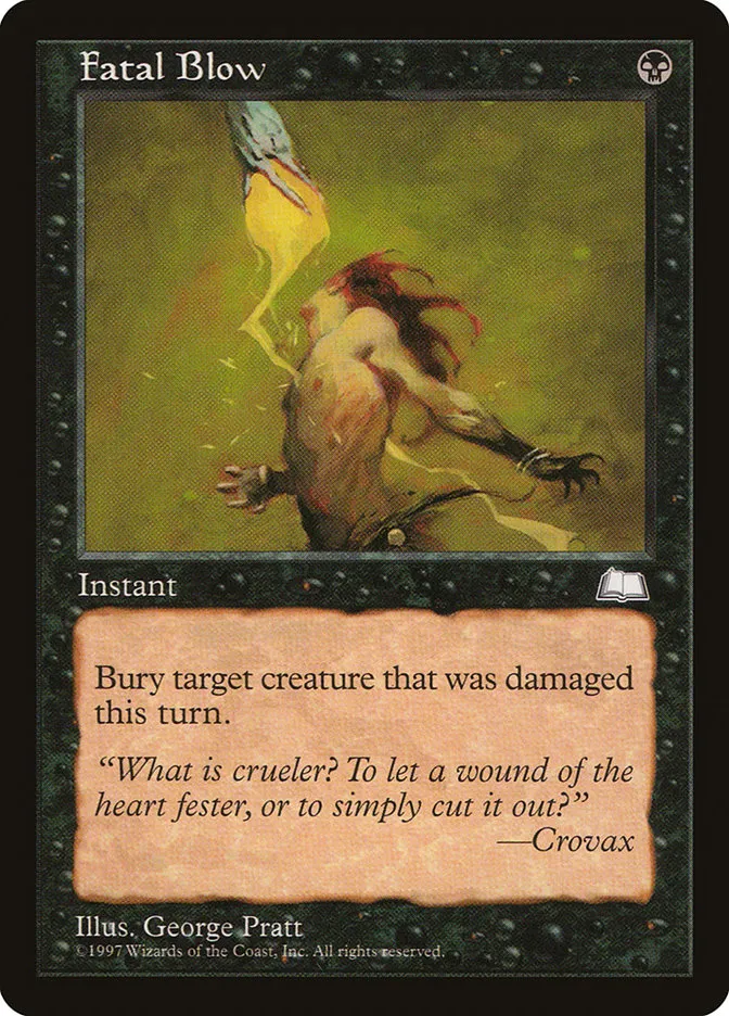 1997 Weatherlight Fatal Blow common #67 common card image