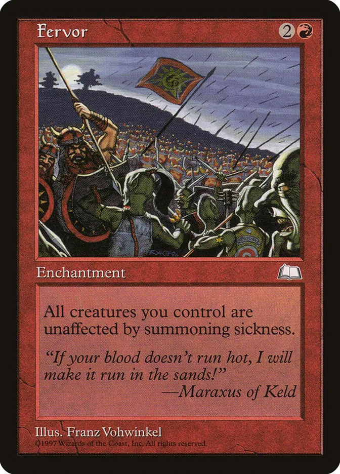 1997 Weatherlight Fervor #99 rare card image