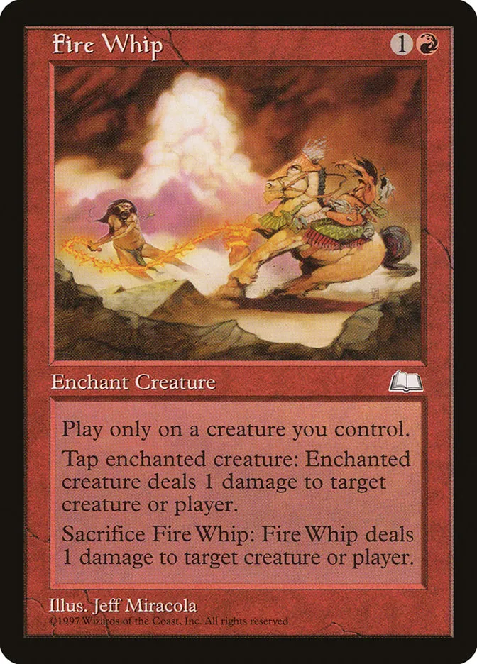 1997 Weatherlight Fire Whip common #100 common card image