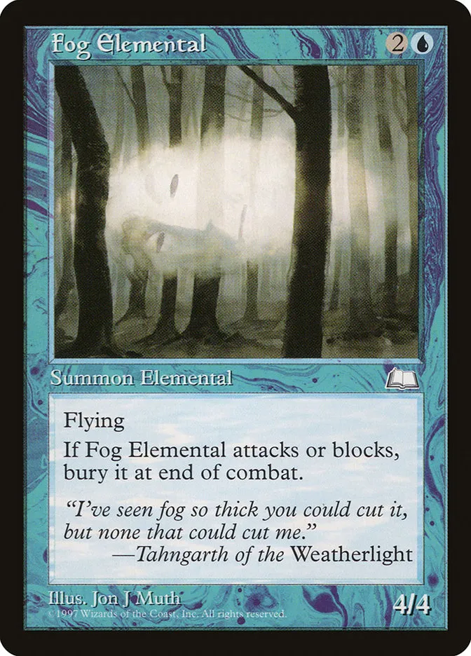 1997 Weatherlight Fog Elemental common #40 common card image