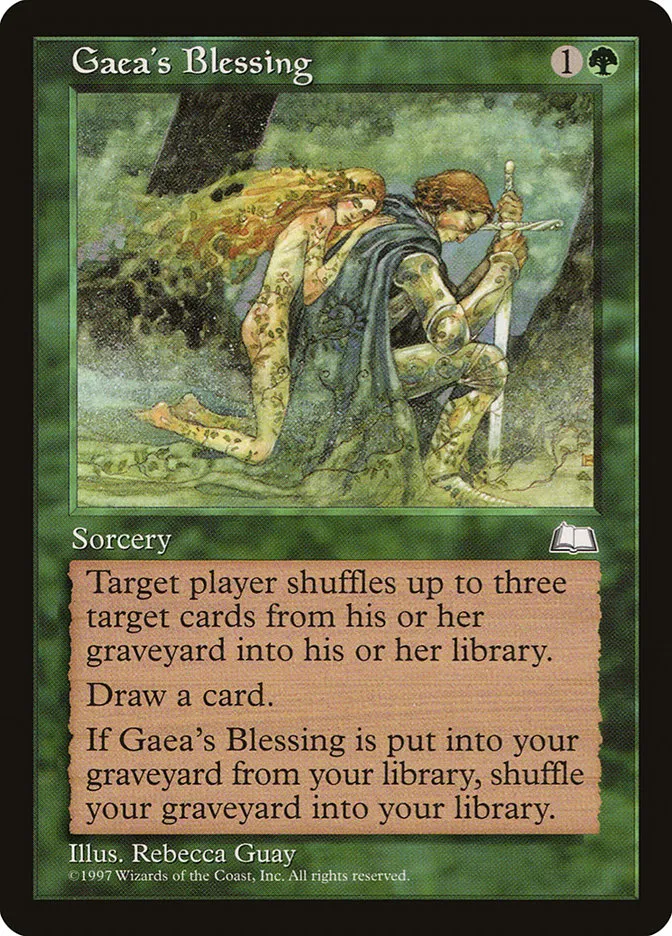 1997 Weatherlight Gaea's Blessing uncommon #129 uncommon card image