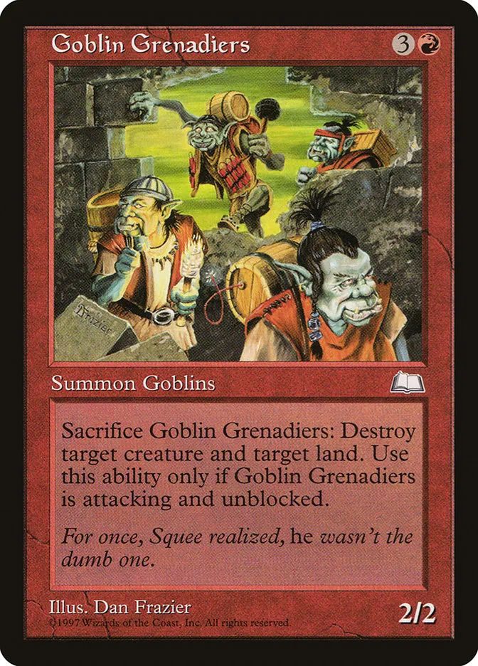 1997 Weatherlight Goblin Grenadiers uncommon #104 uncommon card image