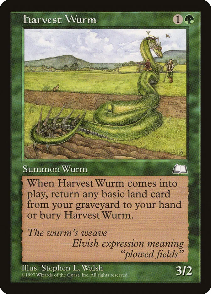 1997 Weatherlight Harvest Wurm #130 common card image