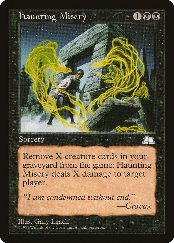 1997 Weatherlight Haunting Misery common #71 common card image