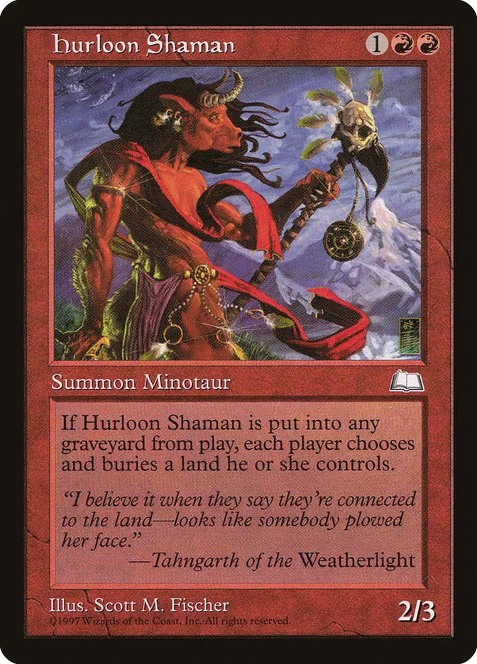 1997 Weatherlight Hurloon Shaman uncommon #108 uncommon card image