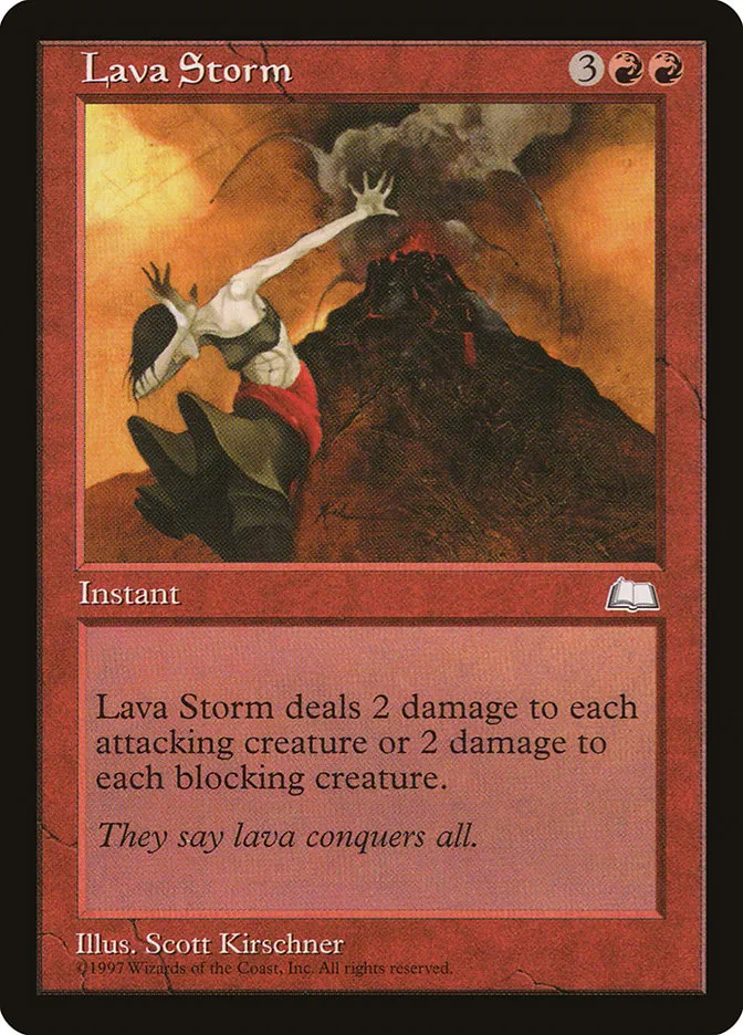 1997 Weatherlight Lava Storm common #110 common card image