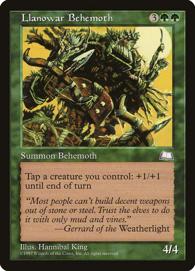 1997 Weatherlight Llanowar Behemoth uncommon #132 uncommon card image
