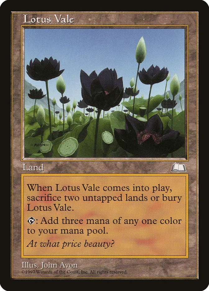 1997 Weatherlight Lotus Vale rare #165 rare card image