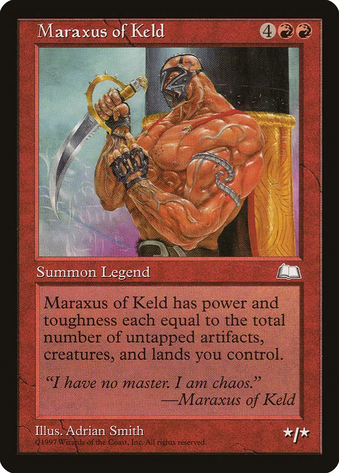 1997 Weatherlight Maraxus of Keld rare #111 rare card image